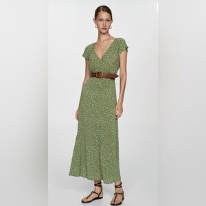 MANGO TEXTURED PRINTED DRESS size 2 NWT